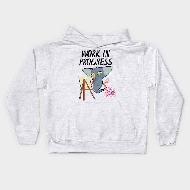 Work in Progress Kids Hoodie by AyliHarris